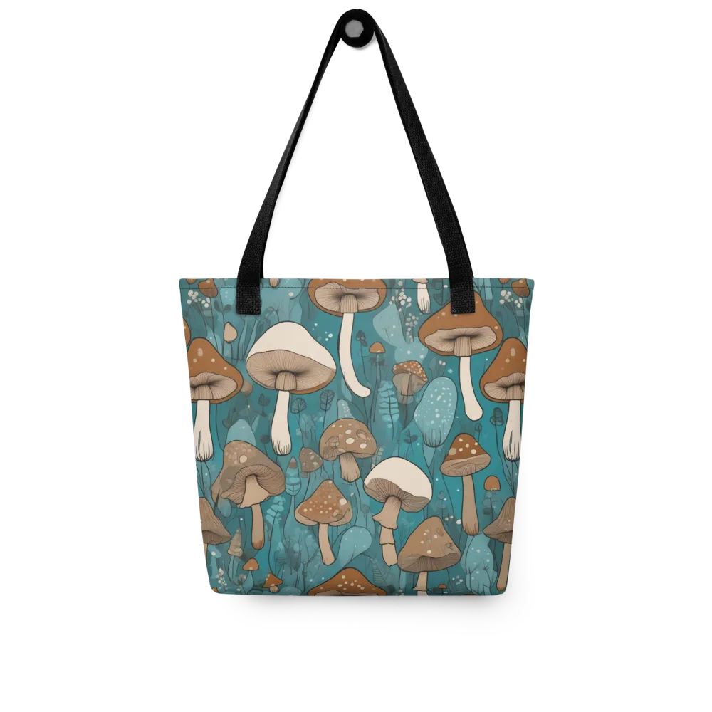 Teal Toadstool on Tote Bag — Front