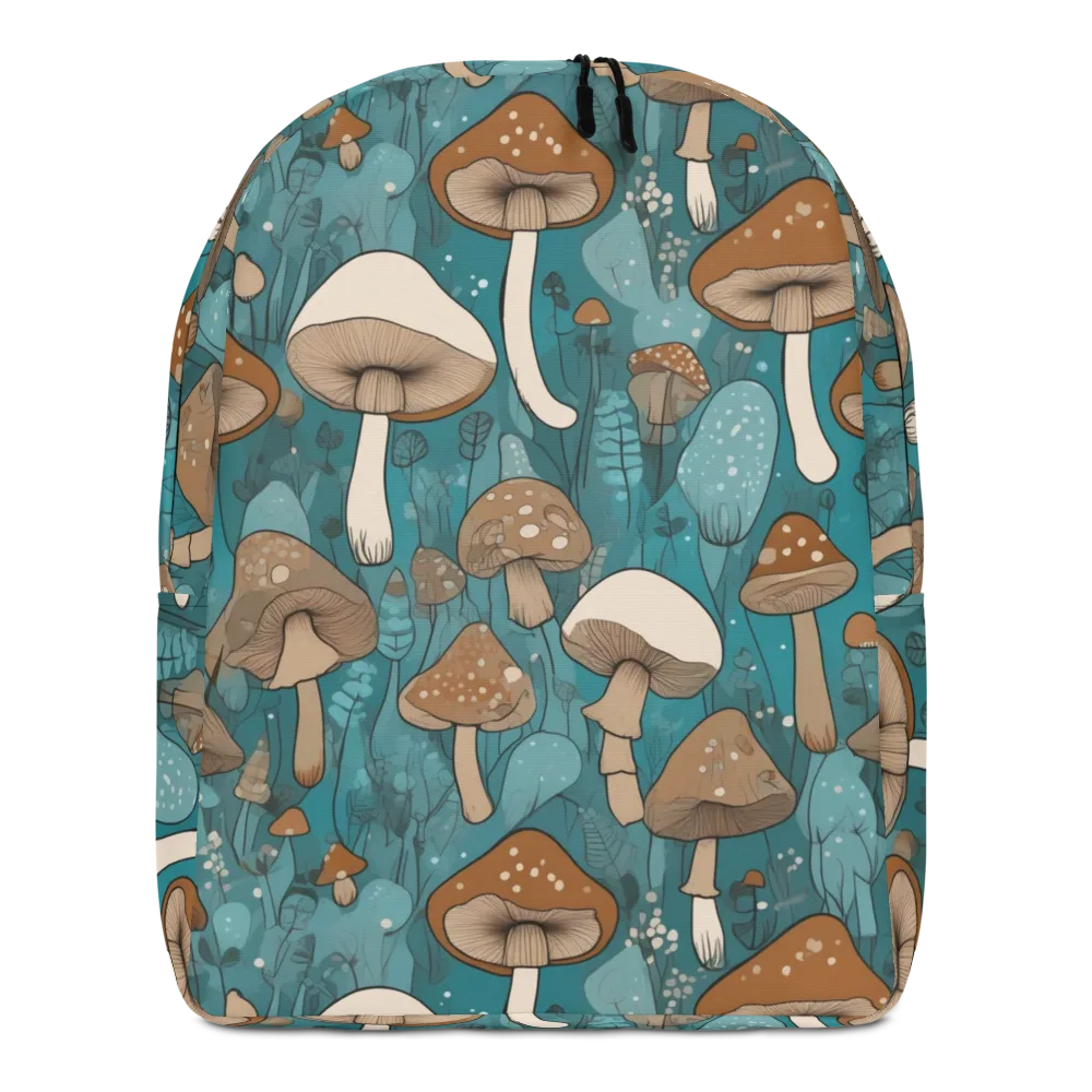 Teal Toadstool on Minimalist Backpack — Front