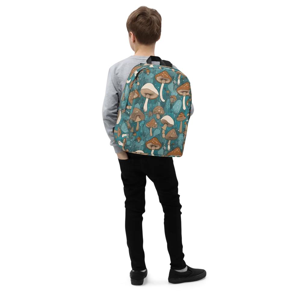 Teal Toadstool on Minimalist Backpack — Right Front