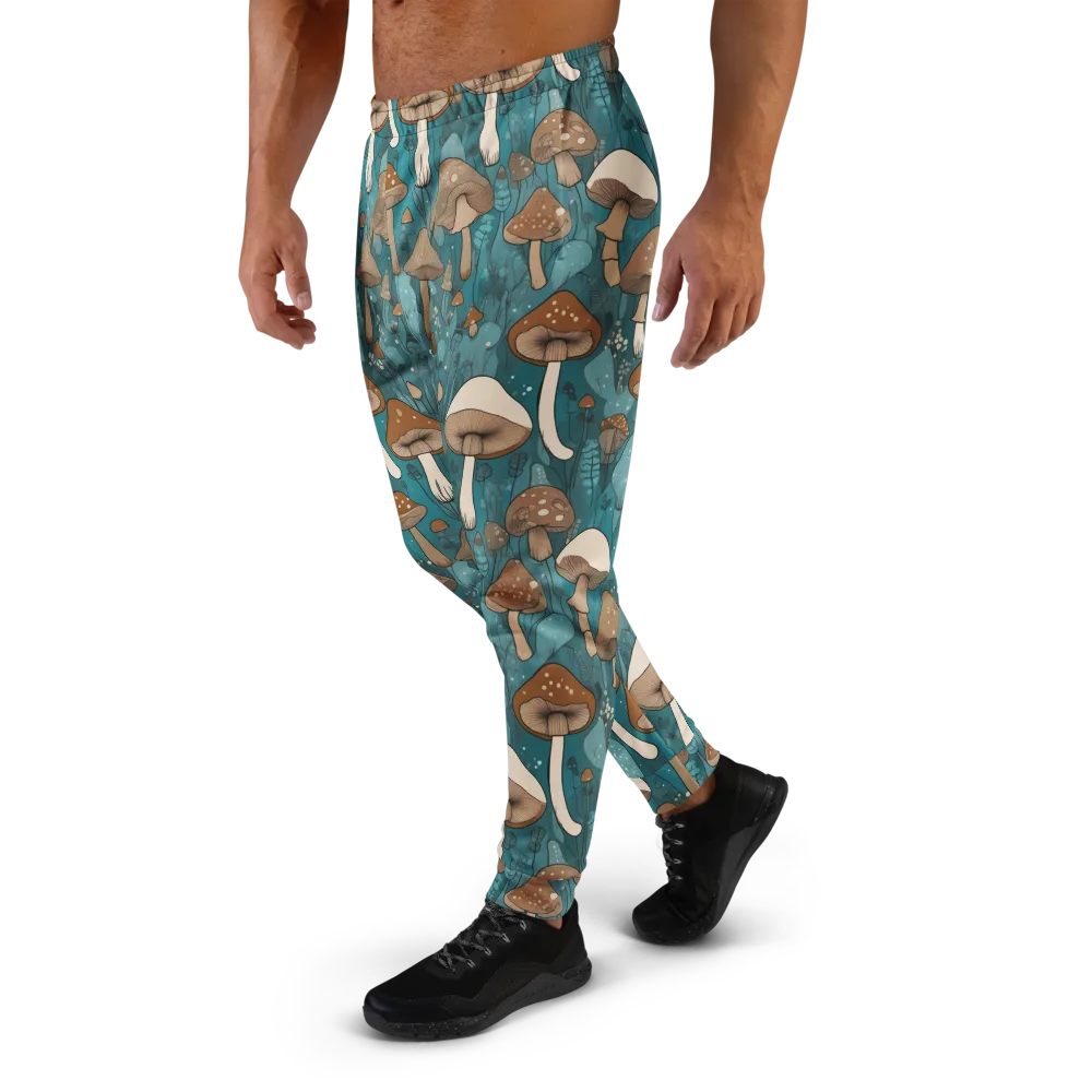 Teal Toadstool on Men's Joggers — Left