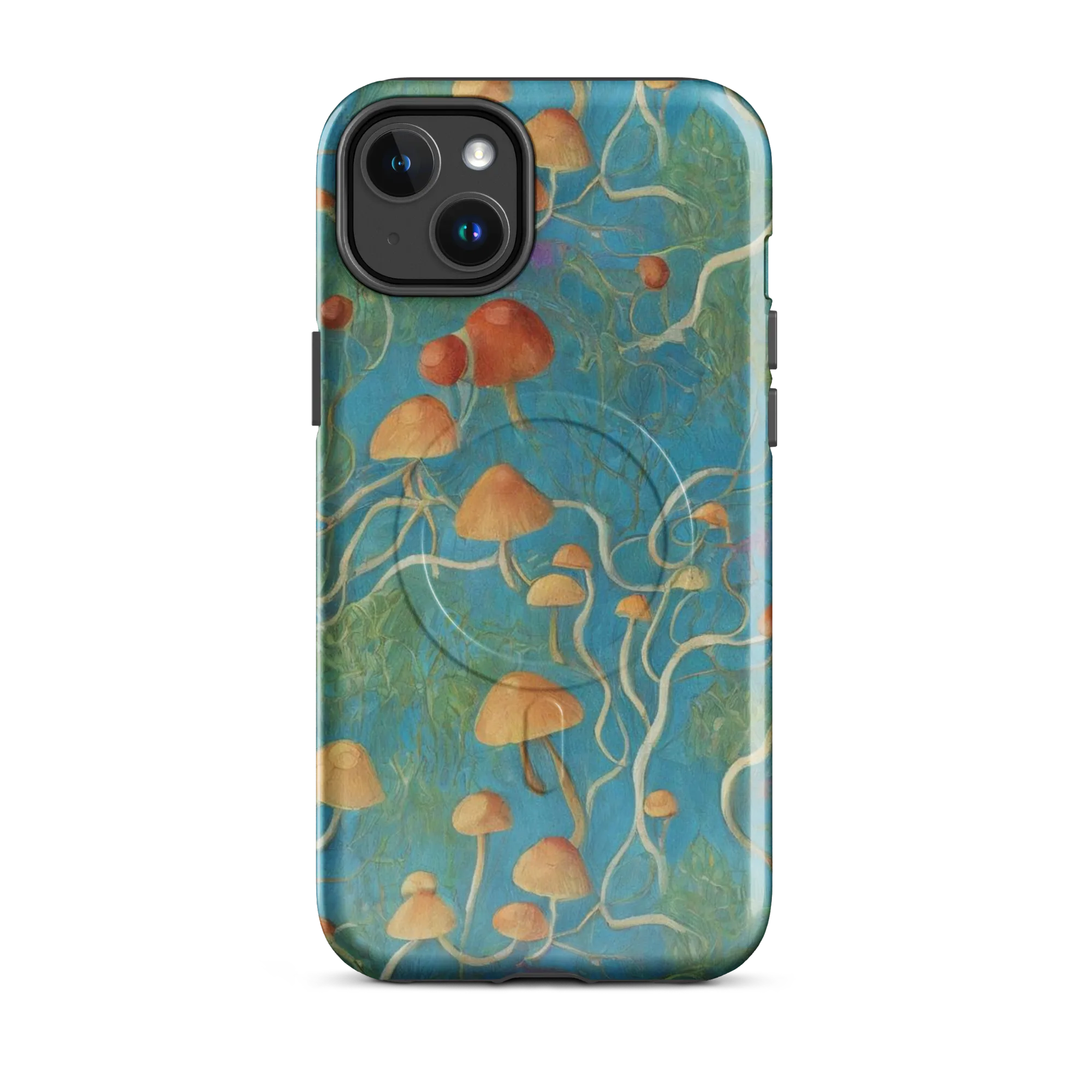 Azure Mushroom Meadow on MagSafe Tough Case for iPhone® — Front