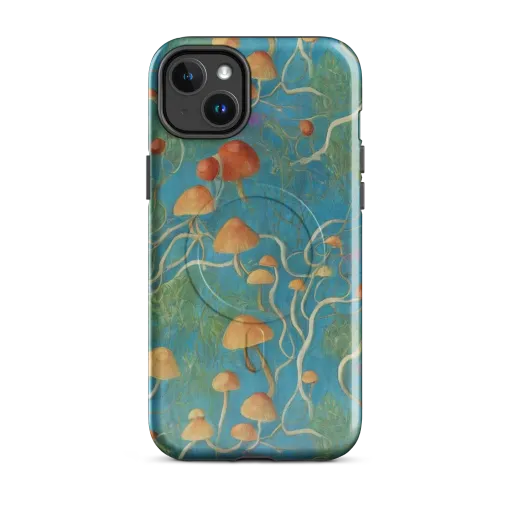 Azure Mushroom Meadow on a MagSafe Tough Case for iPhone®