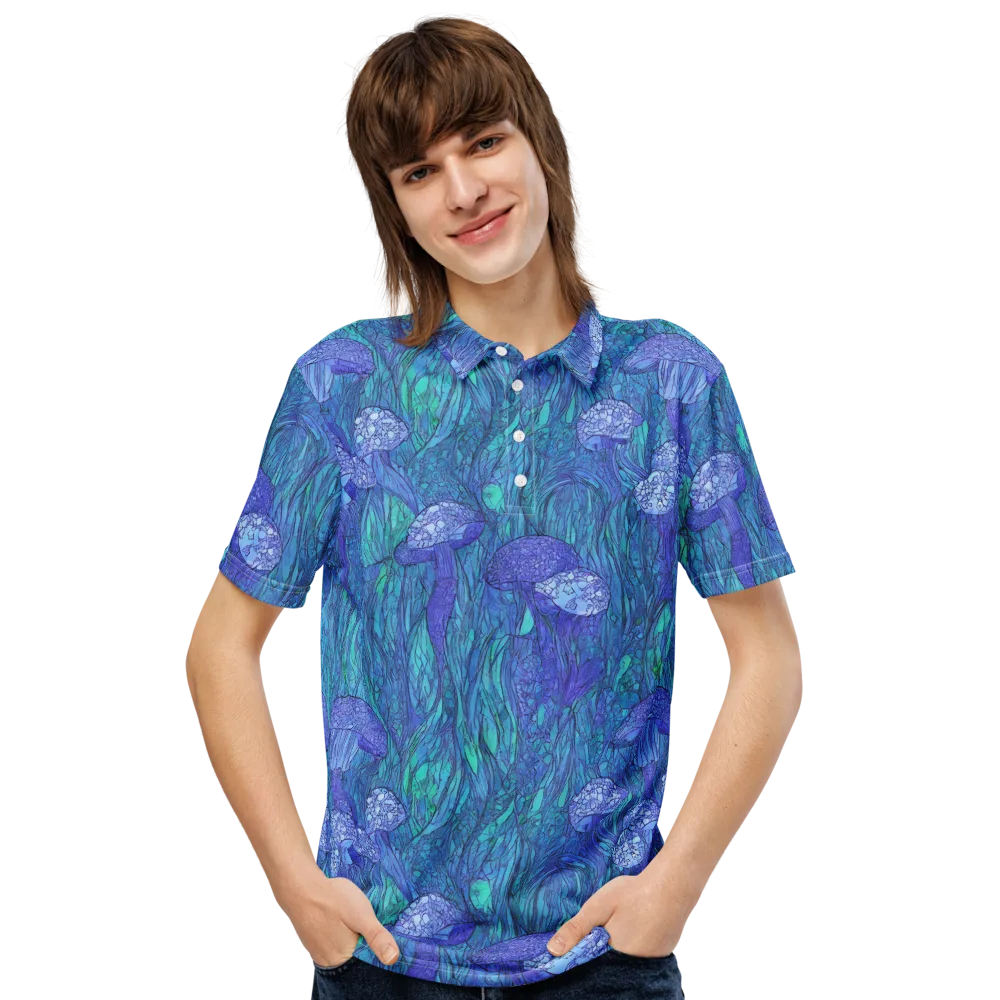 Mooncap Meadow on Men's Slim Fit Polo Shirt — Front