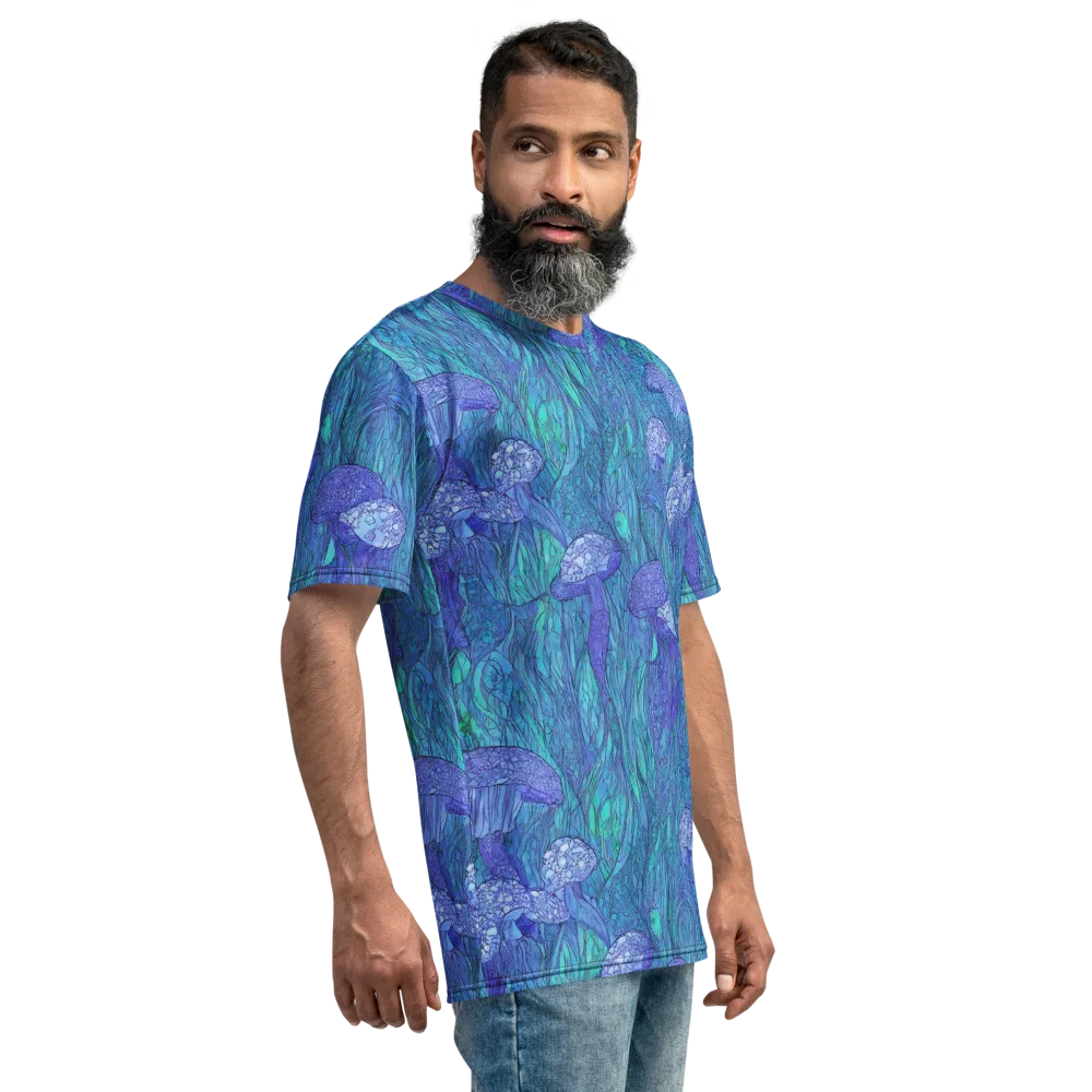Mooncap Meadow on Men's Crew Neck T-Shirt — Right