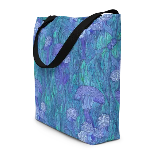 Mooncap Meadow on a Large Tote Bag W/ Pocket