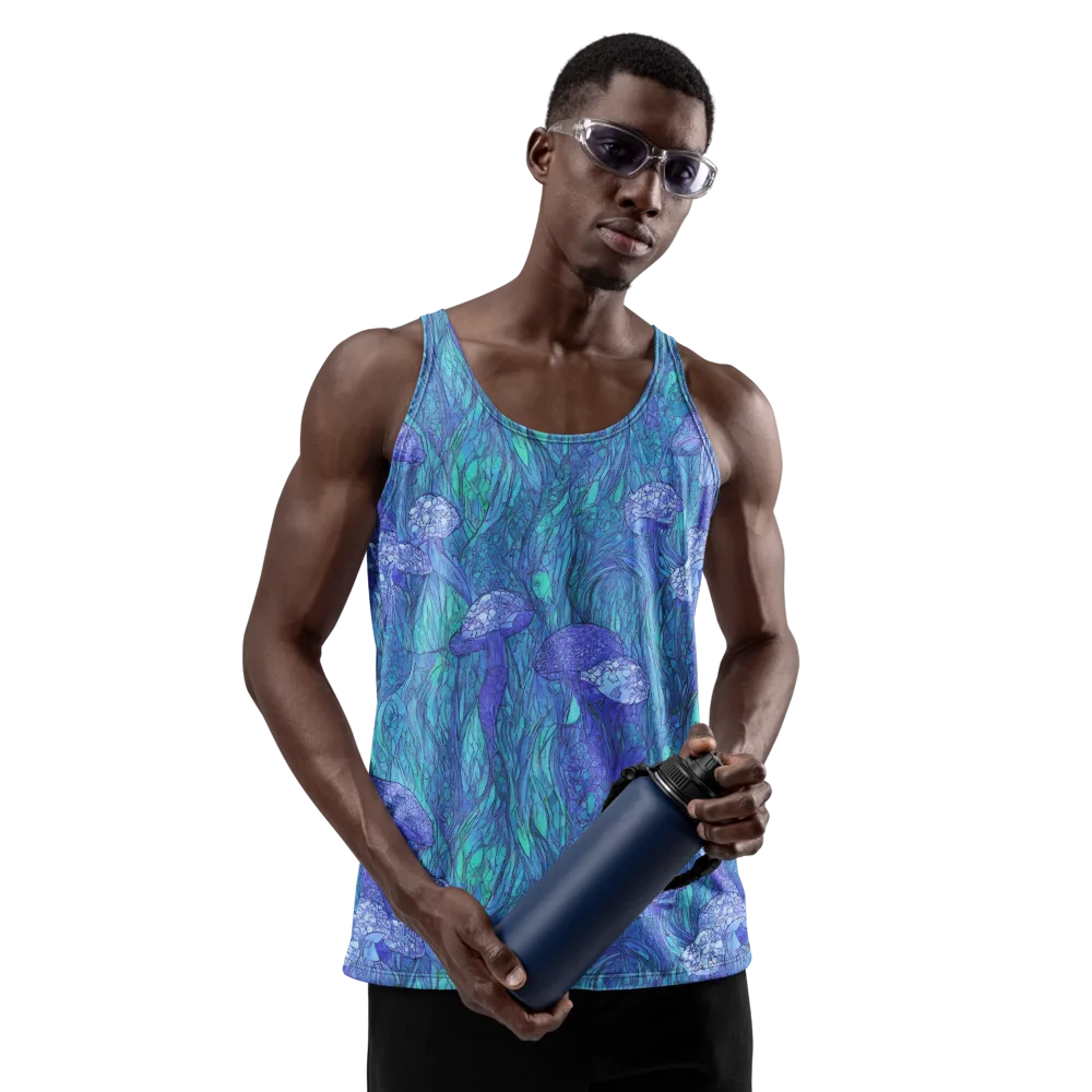Mooncap Meadow on Men's Tank Top — Front