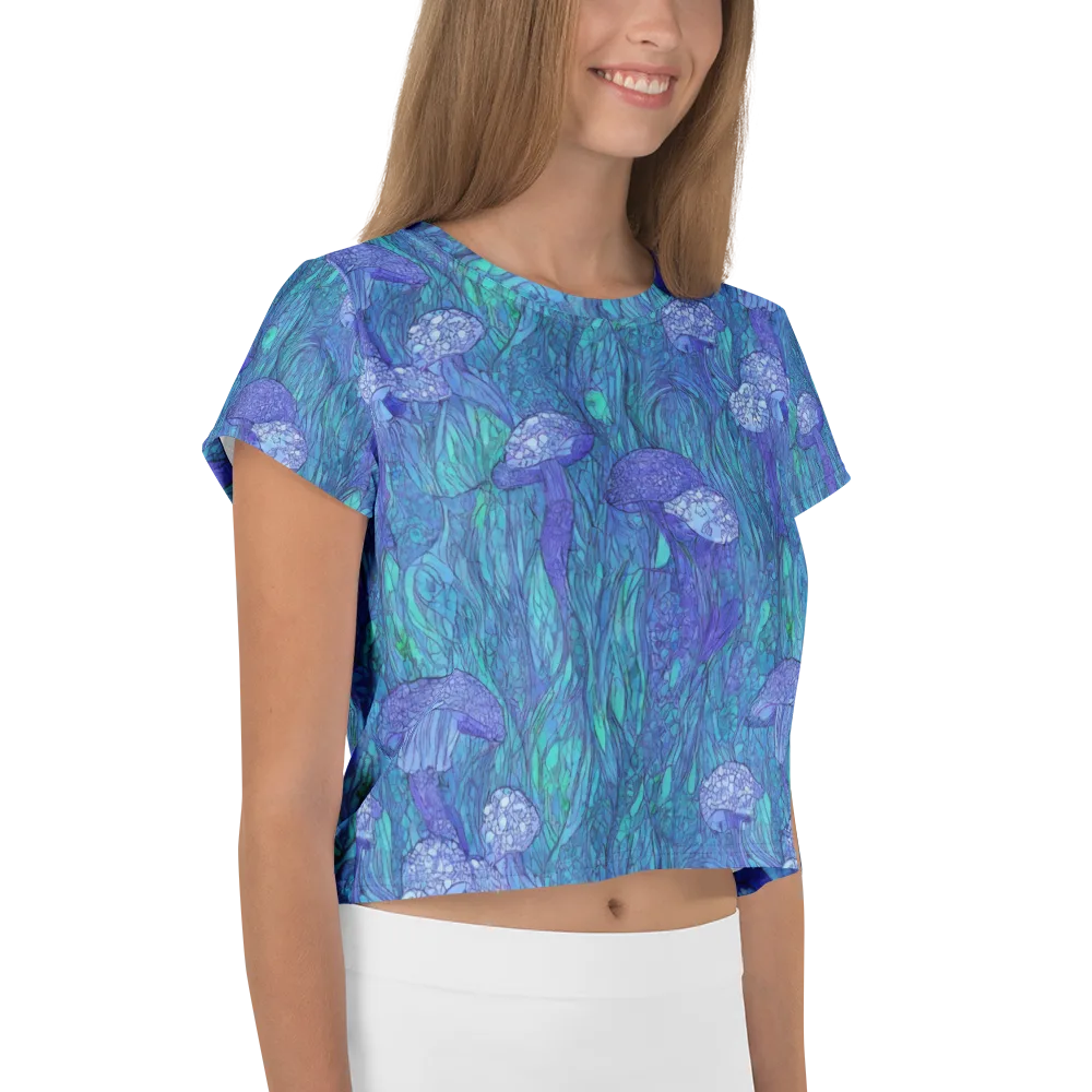 Mooncap Meadow on Crop Tee — Right