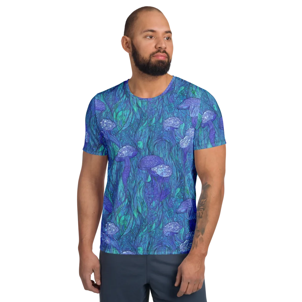 Mooncap Meadow on Men's Athletic T-Shirt — Front