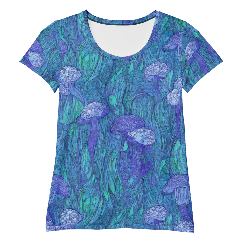 Mooncap Meadow on Women's Athletic T-Shirt — Front