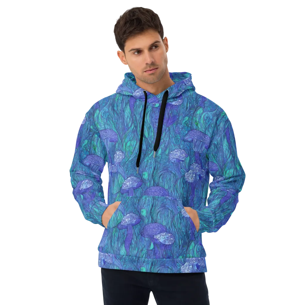 Mooncap Meadow on Hoodie — Front