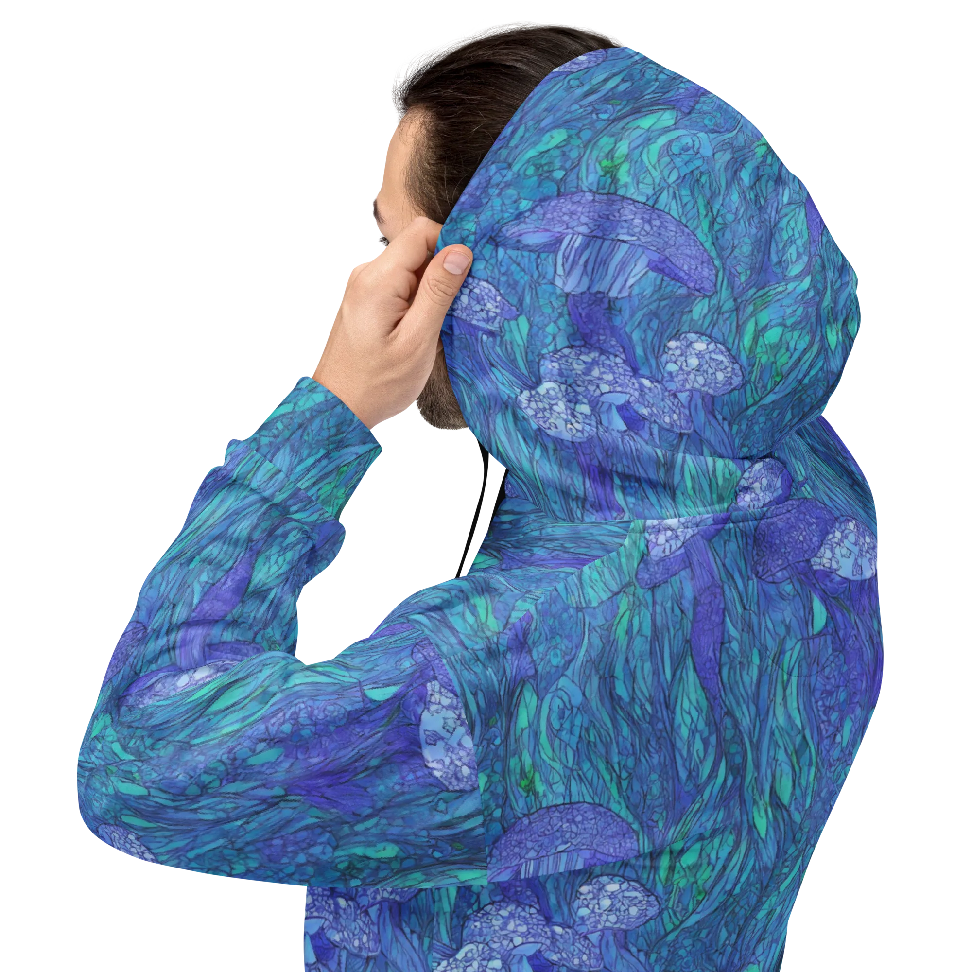 Mooncap Meadow on Hoodie — Back