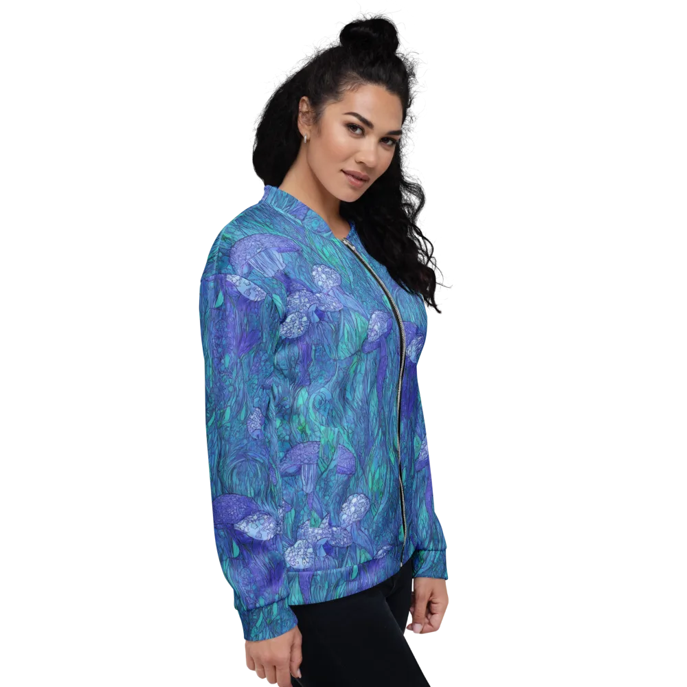Mooncap Meadow on Bomber Jacket — Right