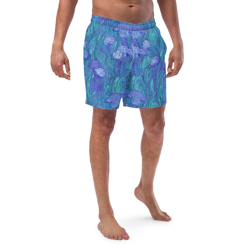 Mooncap Meadow on Swim Trunks — Front