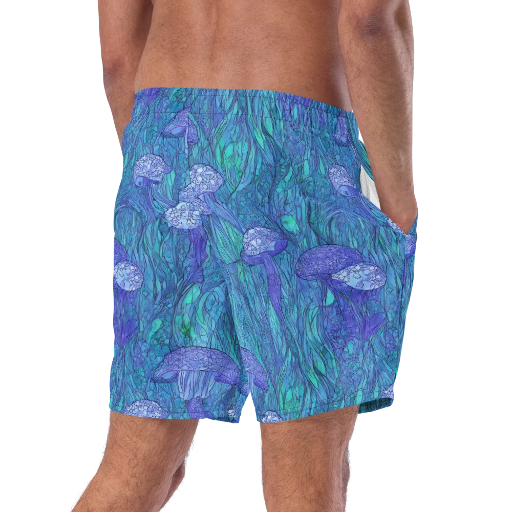 Mooncap Meadow on Swim Trunks — Right Back