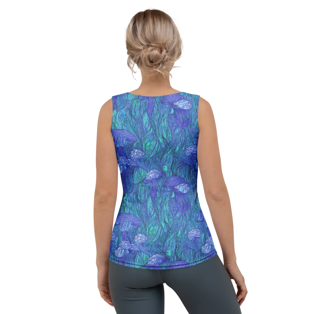 Mooncap Meadow on Women's Tank Top — Back