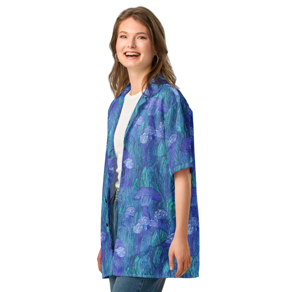 Mooncap Meadow on Button Shirt — Left Front