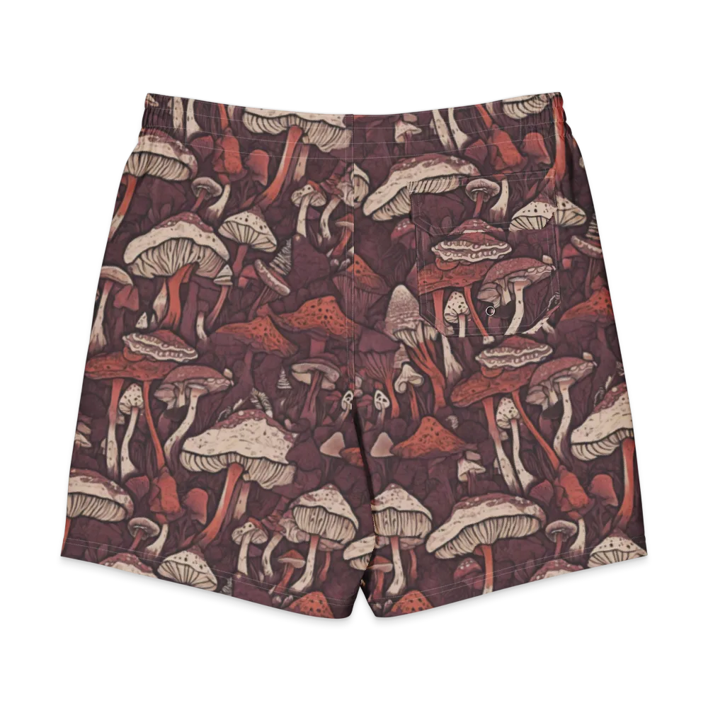 Crimson Mycelium on Men's Board Shorts — Back