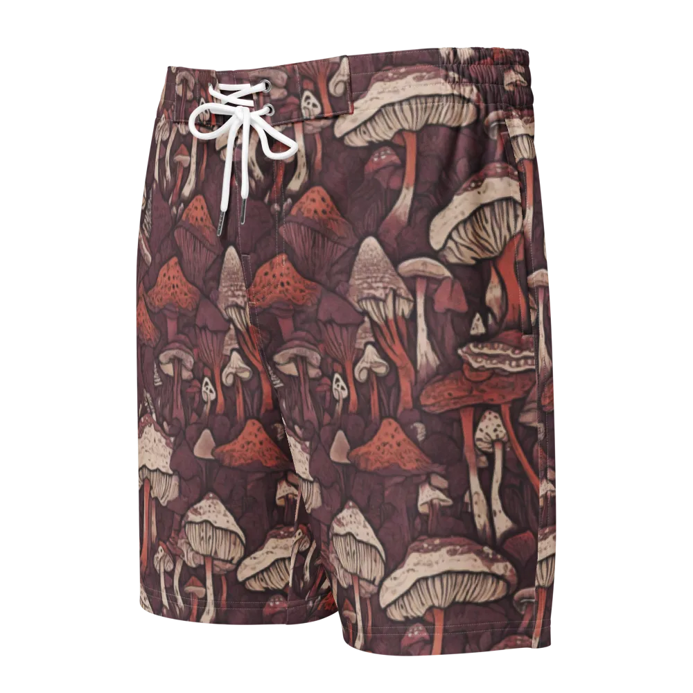 Crimson Mycelium on Men's Board Shorts — Front