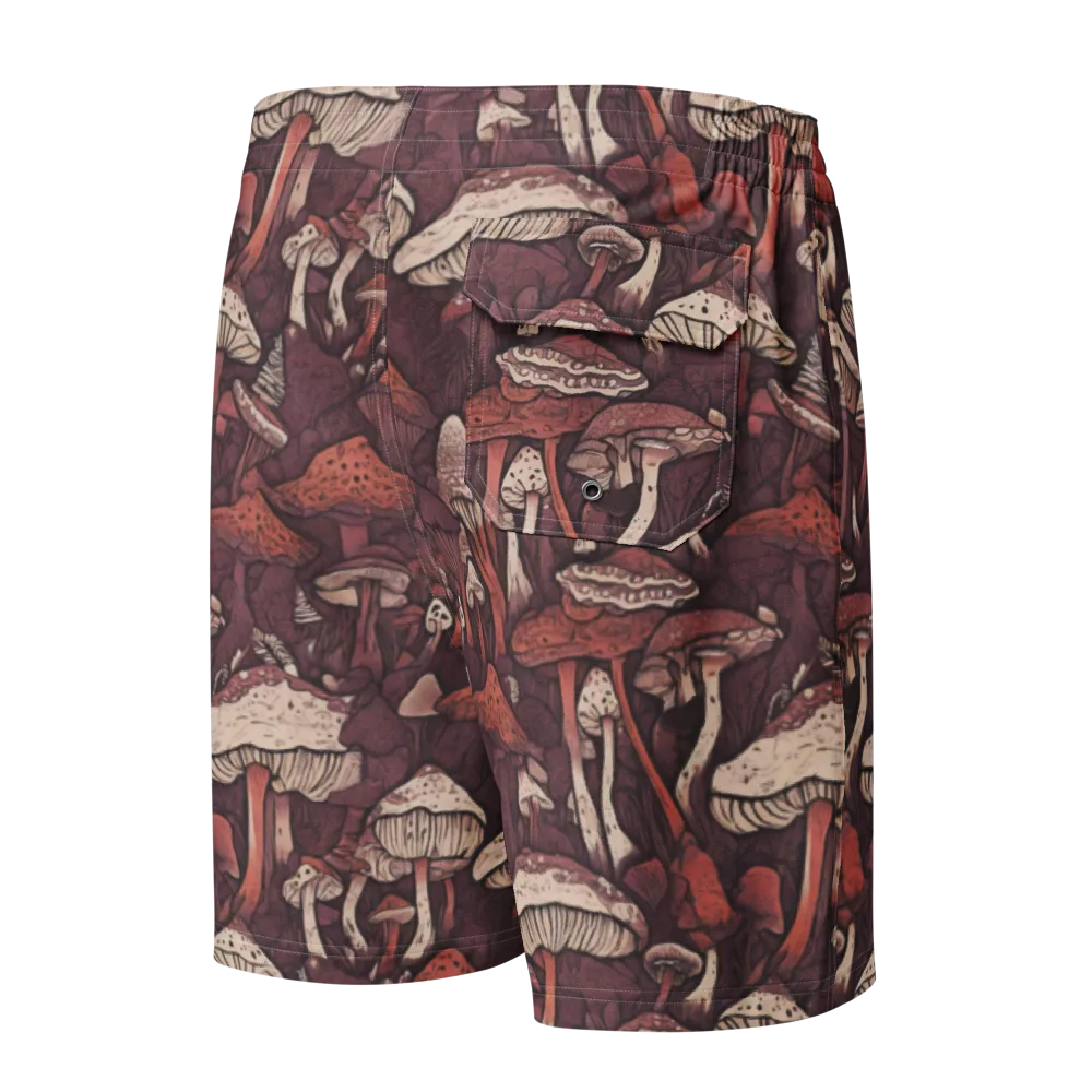 Crimson Mycelium on Men's Board Shorts — Back