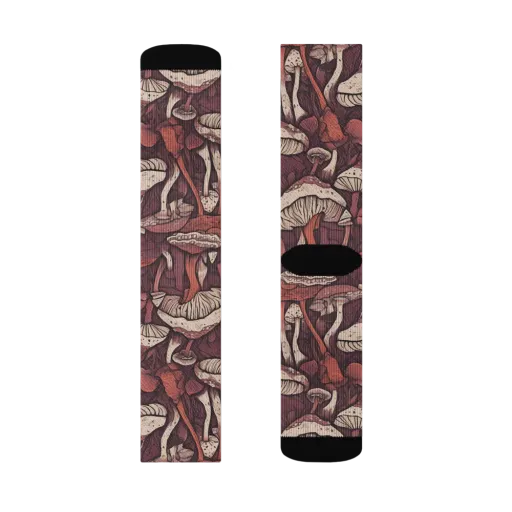 Crimson Mycelium on a Socks