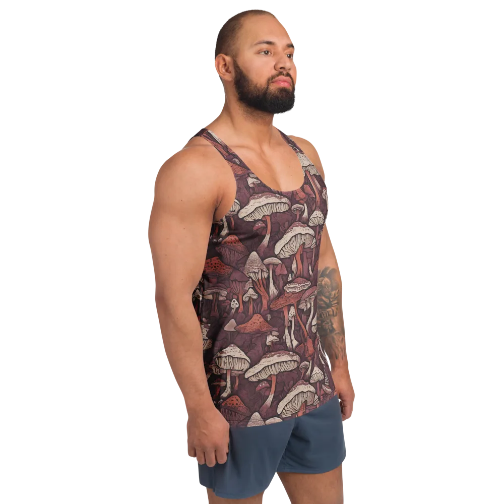 Crimson Mycelium on Men's Tank Top — Right Front