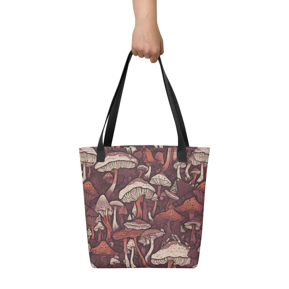 Crimson Mycelium on Tote Bag — Front