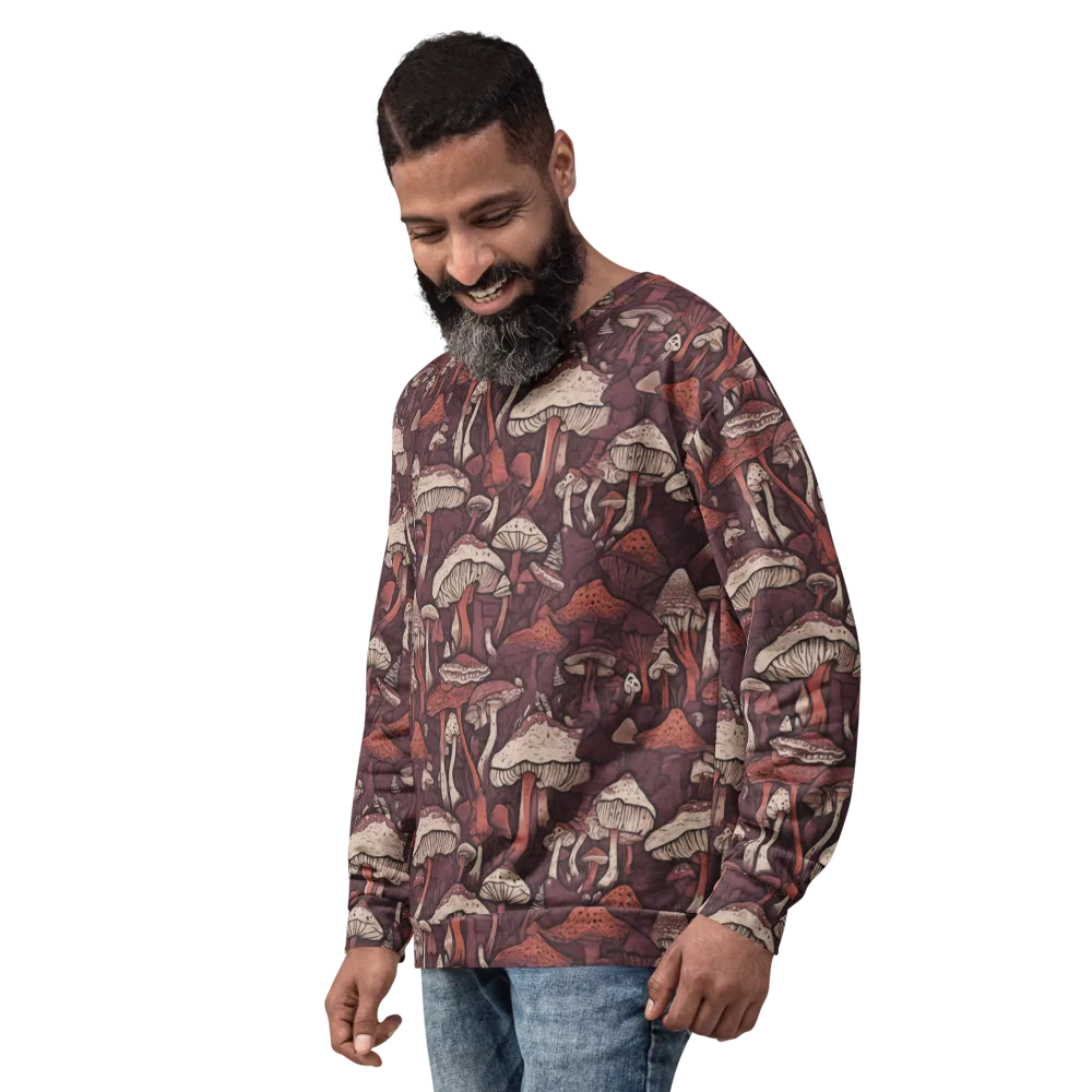 Crimson Mycelium on Sweatshirt — Left Front