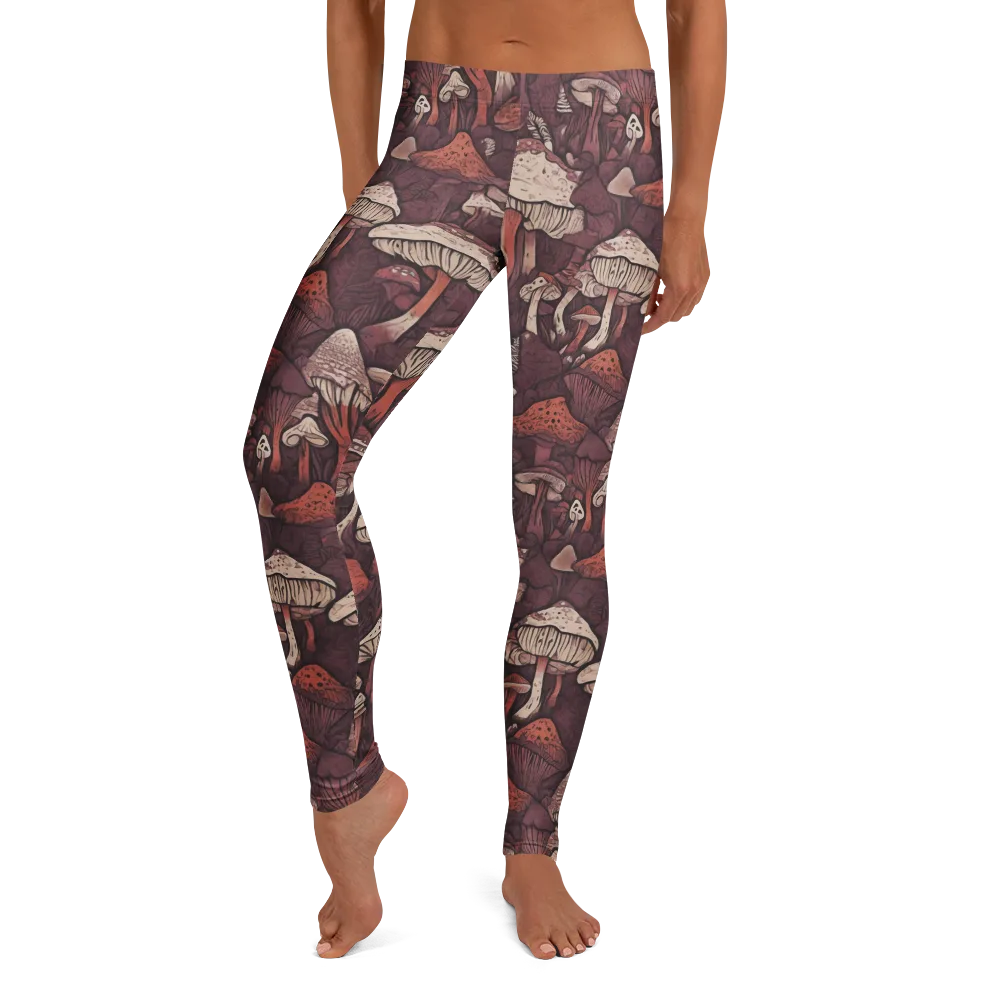 Crimson Mycelium on Leggings — Front