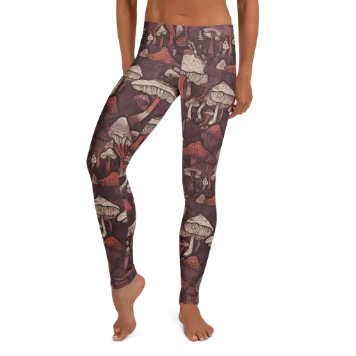 Crimson Mycelium on a Leggings