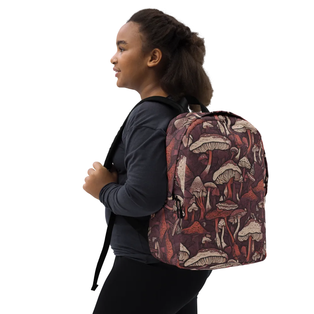 Crimson Mycelium on Minimalist Backpack — Right Front