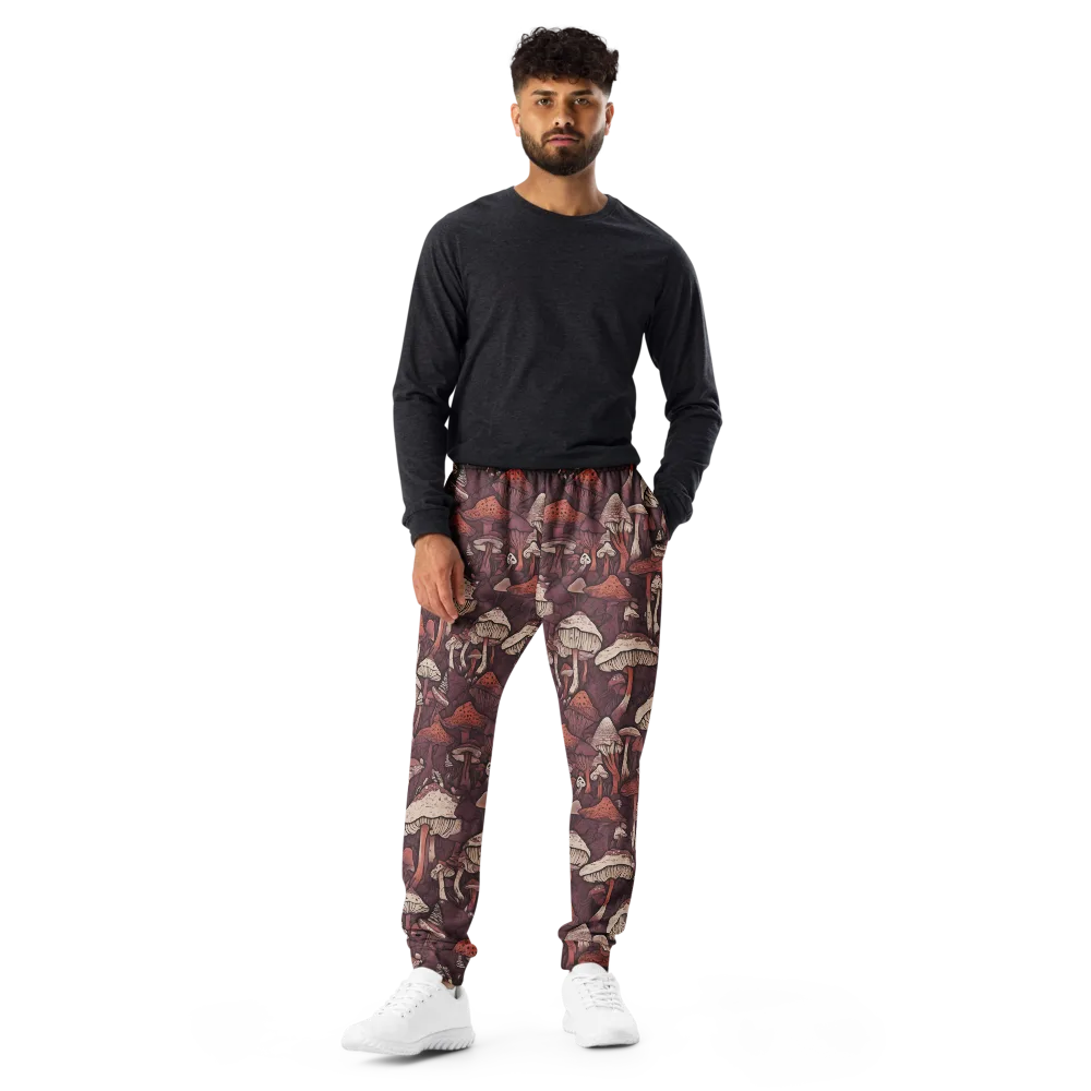 Crimson Mycelium on Men's Joggers — Front