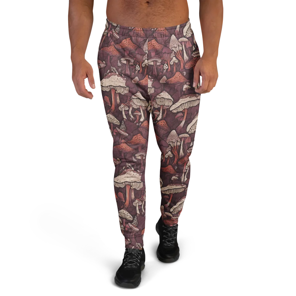 Crimson Mycelium on Men's Joggers — Front