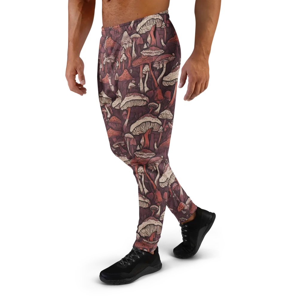 Crimson Mycelium on Men's Joggers — Left