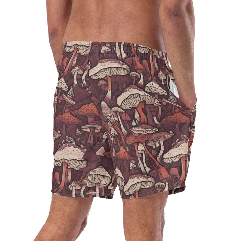 Crimson Mycelium on Swim Trunks — Right Back
