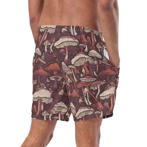 Crimson Mycelium on a Swim Trunks