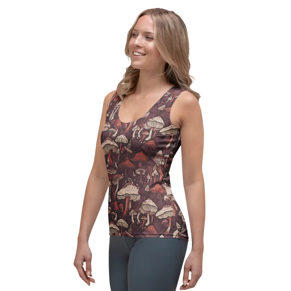Crimson Mycelium on Women's Tank Top — Left Front