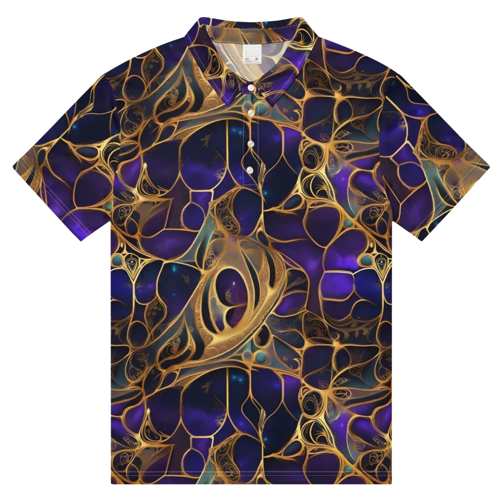 Aurum Nebula on Men's Slim Fit Polo Shirt — Front