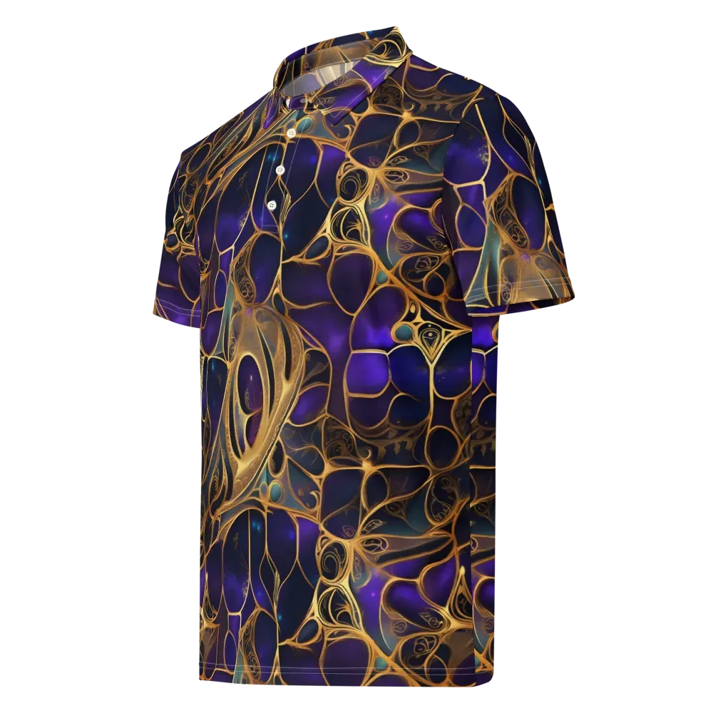 Aurum Nebula on Men's Slim Fit Polo Shirt — Left Front
