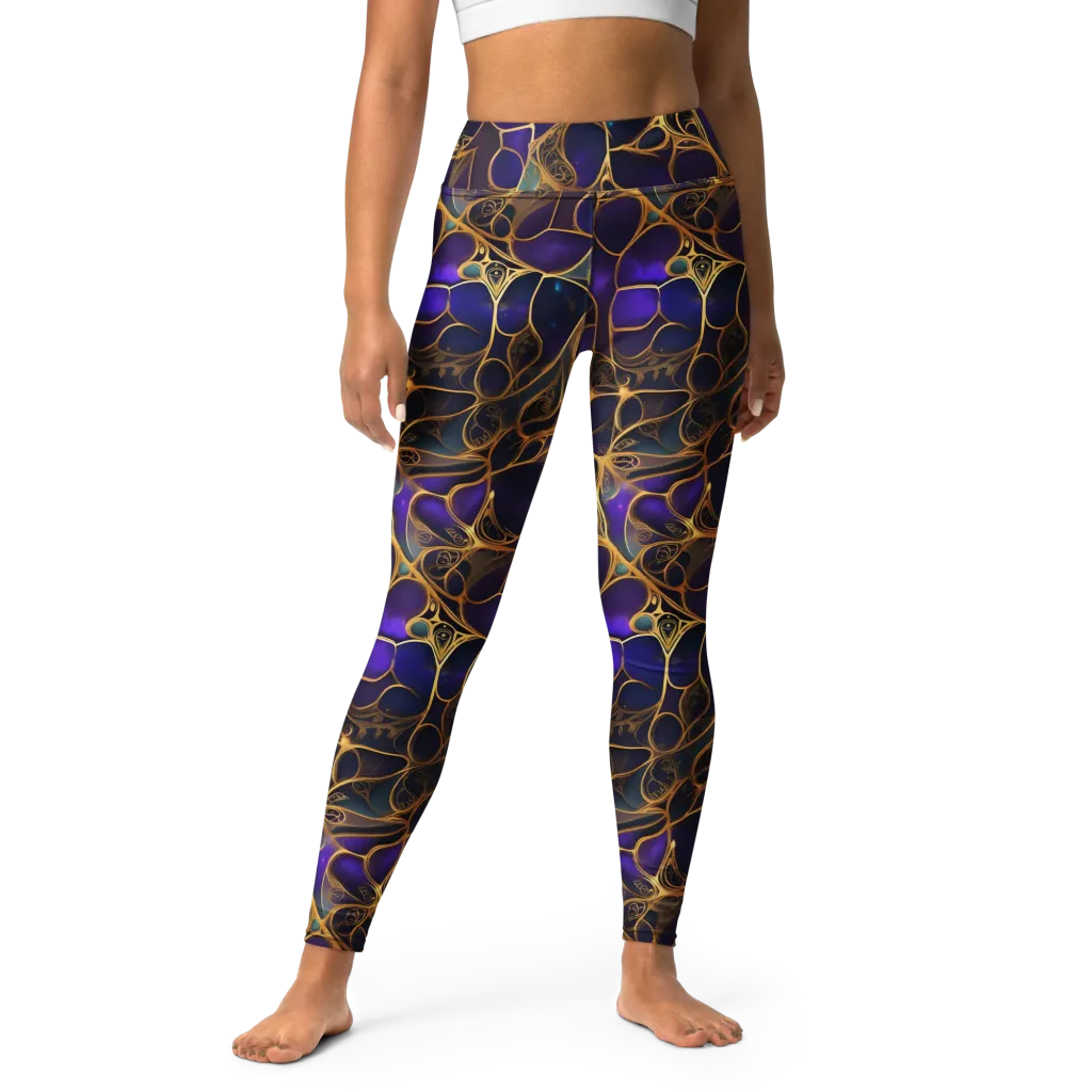 Aurum Nebula on Yoga Leggings — Front