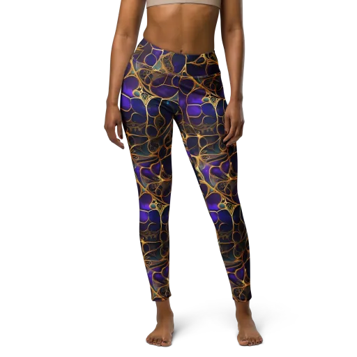 Aurum Nebula on a Yoga Leggings