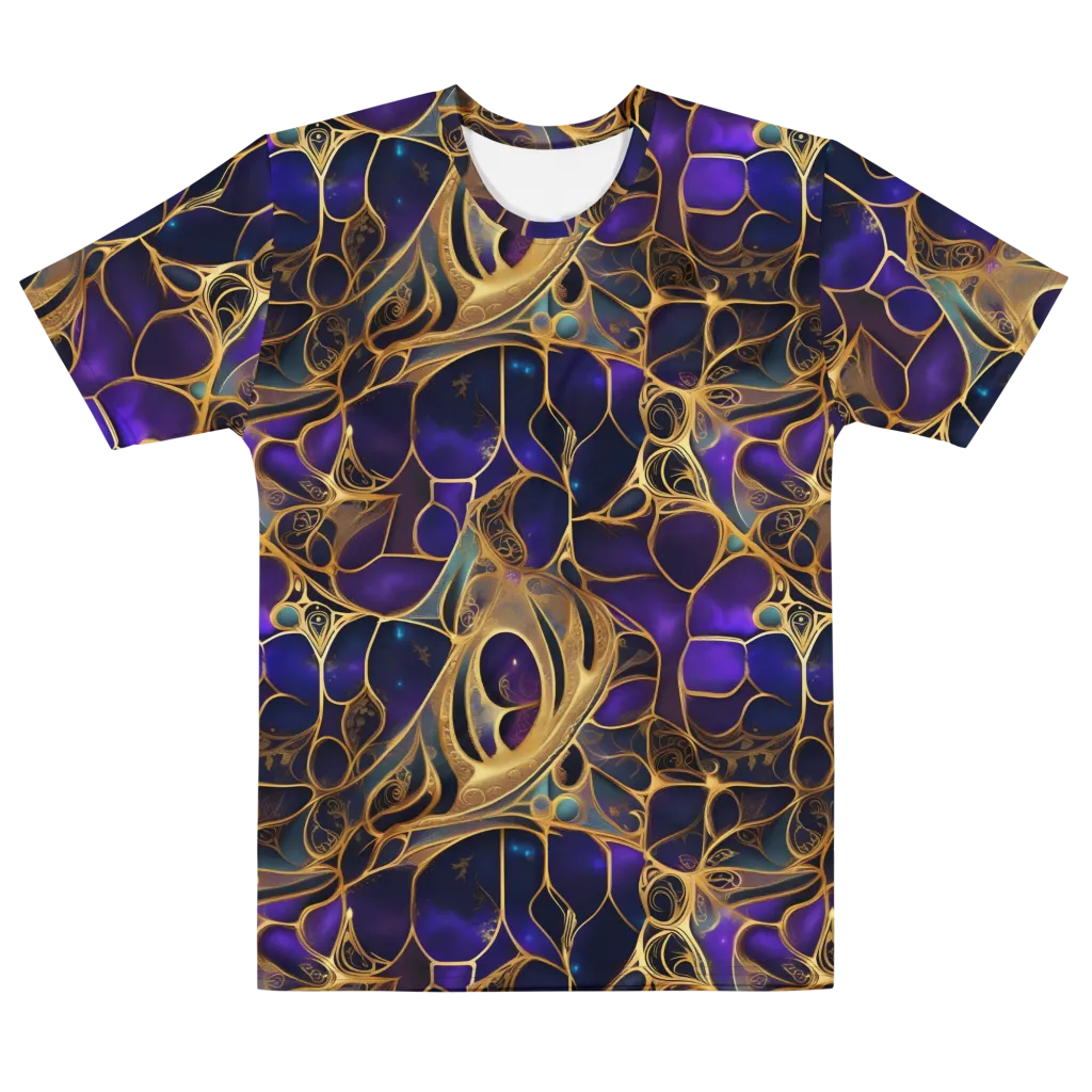 Aurum Nebula on Men's Cotton Crew Neck T-Shirt — Front
