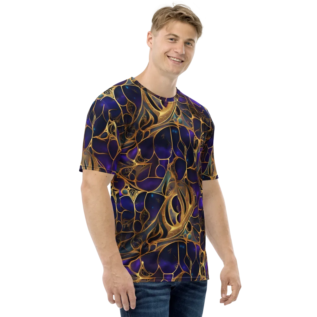 Aurum Nebula on Men's Crew Neck T-Shirt — Right