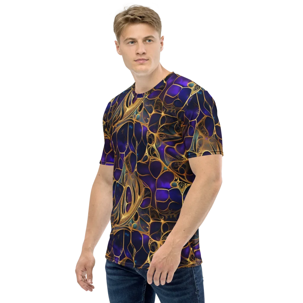 Aurum Nebula on Men's Crew Neck T-Shirt — Left