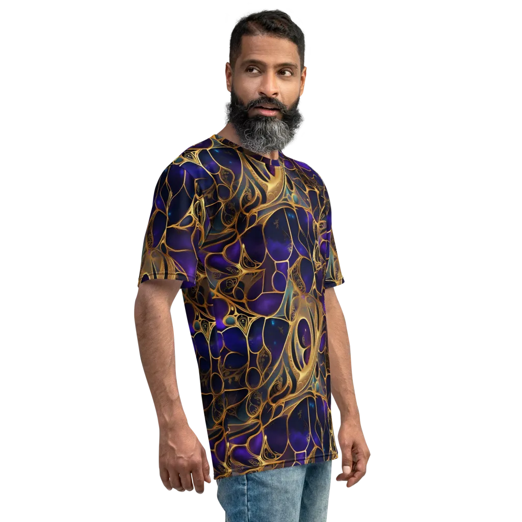Aurum Nebula on Men's Crew Neck T-Shirt — Right