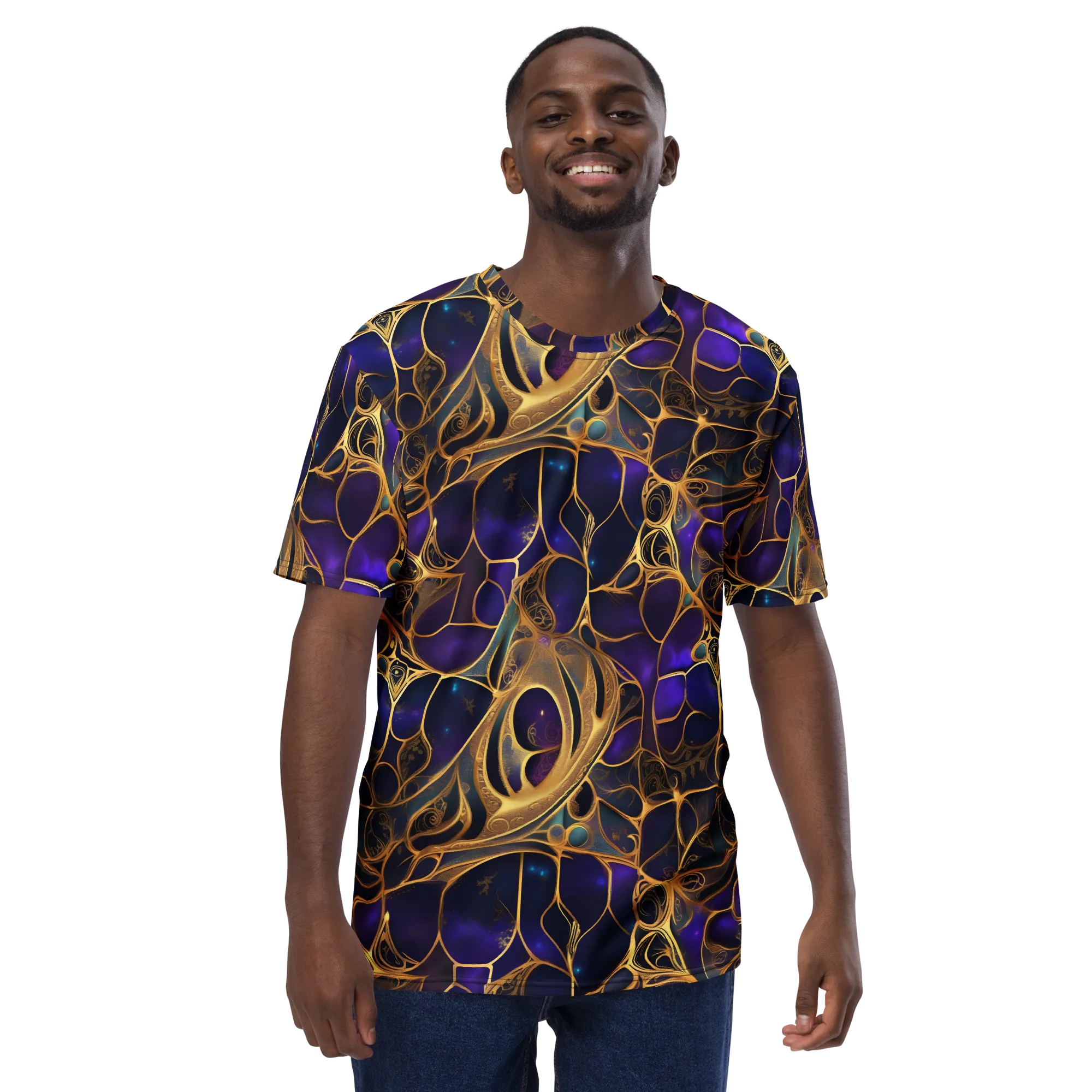 Aurum Nebula on Men's Crew Neck T-Shirt — Front