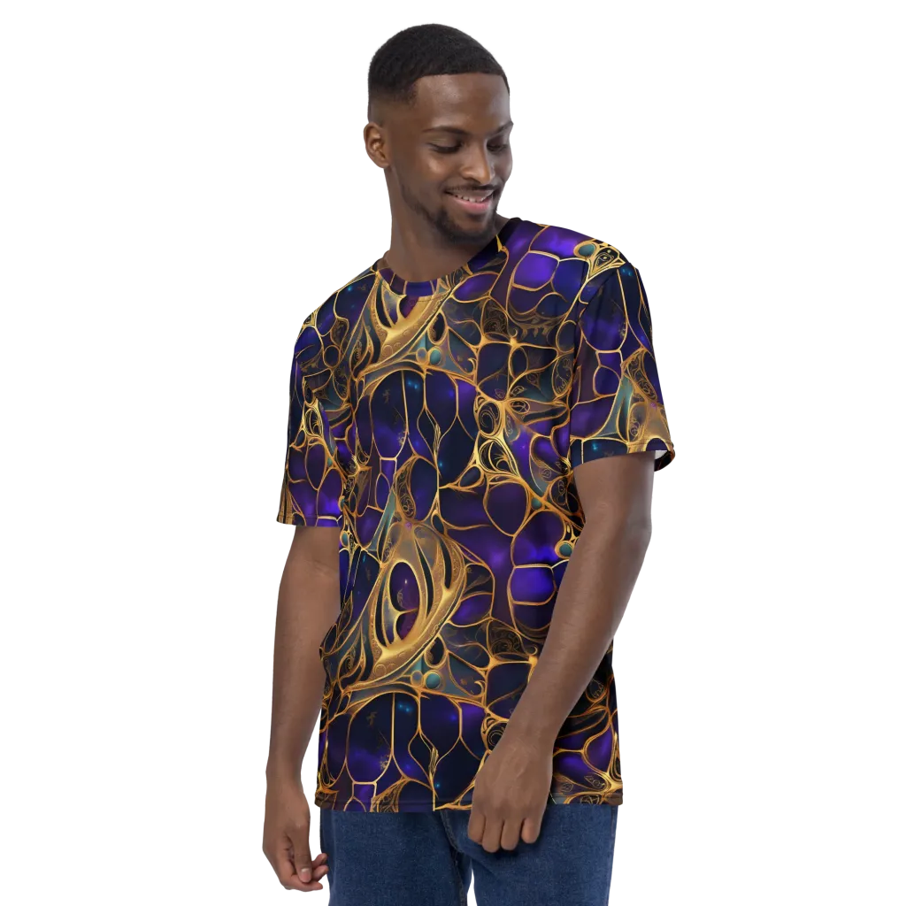 Aurum Nebula on Men's Crew Neck T-Shirt — Left