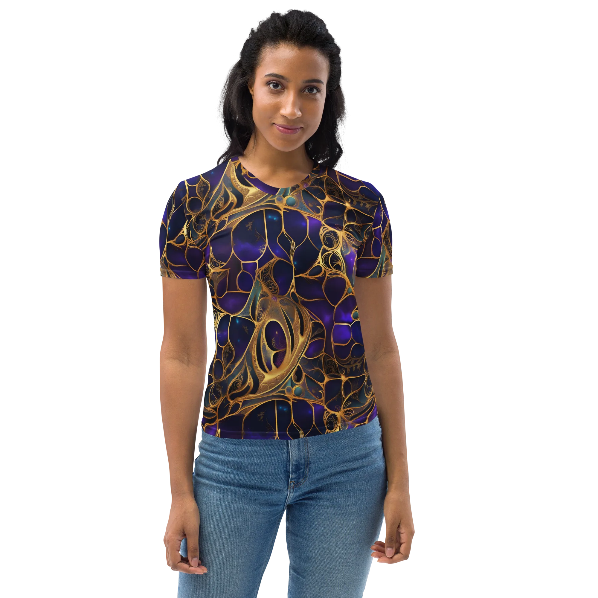 Aurum Nebula on Women's Crew Neck T-Shirt — Front