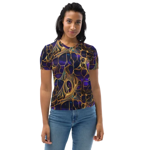 Aurum Nebula on a Women's Crew Neck T-Shirt
