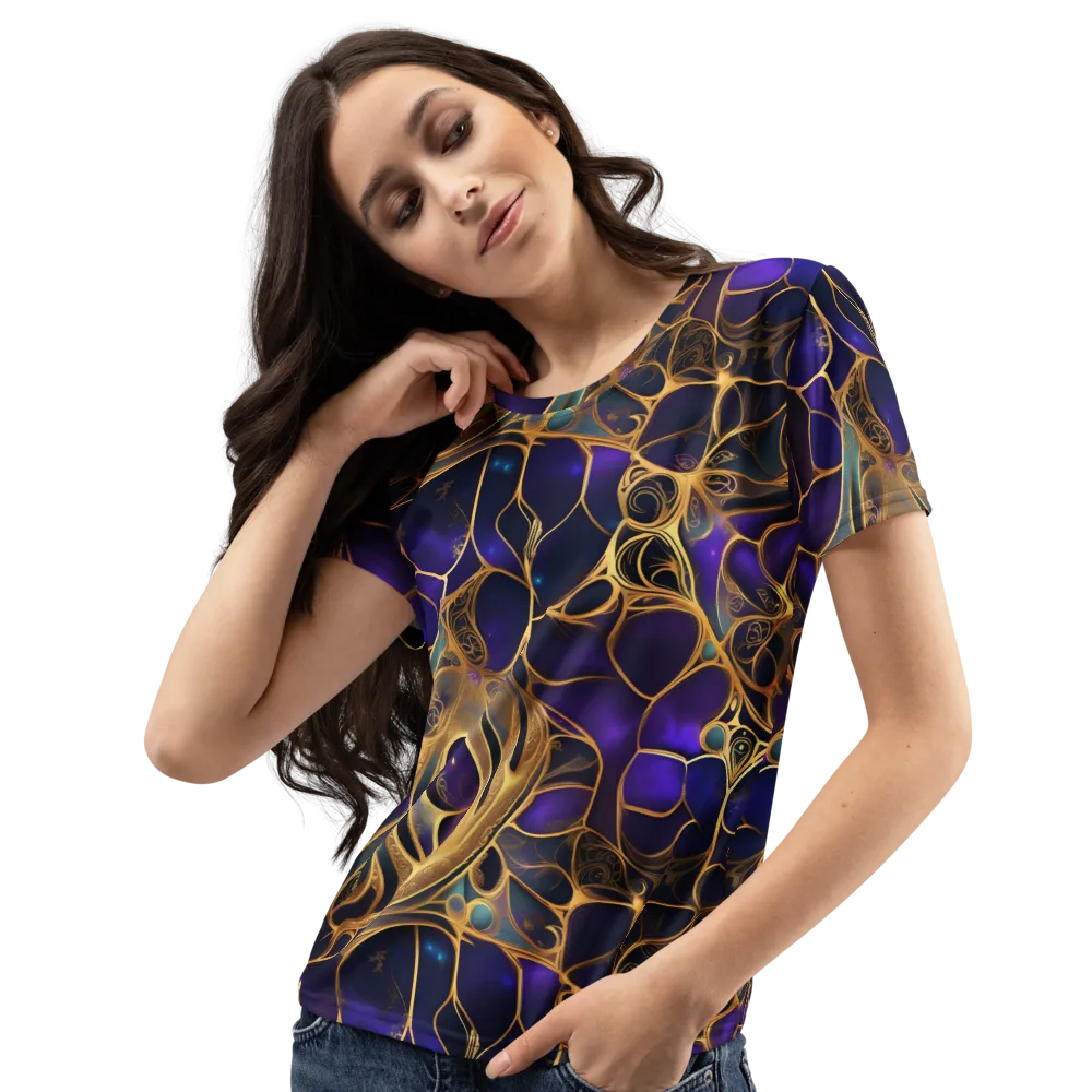 Aurum Nebula on Women's Crew Neck T-Shirt — Left Front