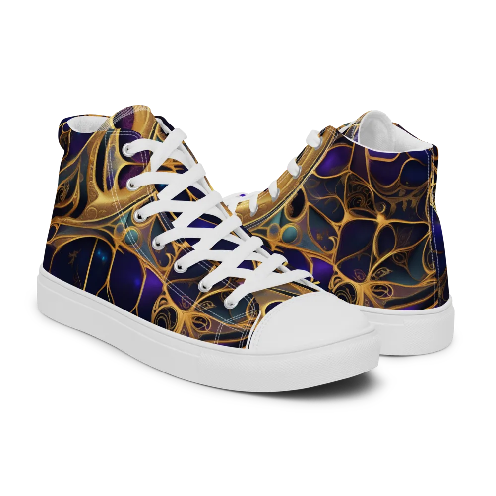 Aurum Nebula on Women's High Top Canvas Shoes — Right